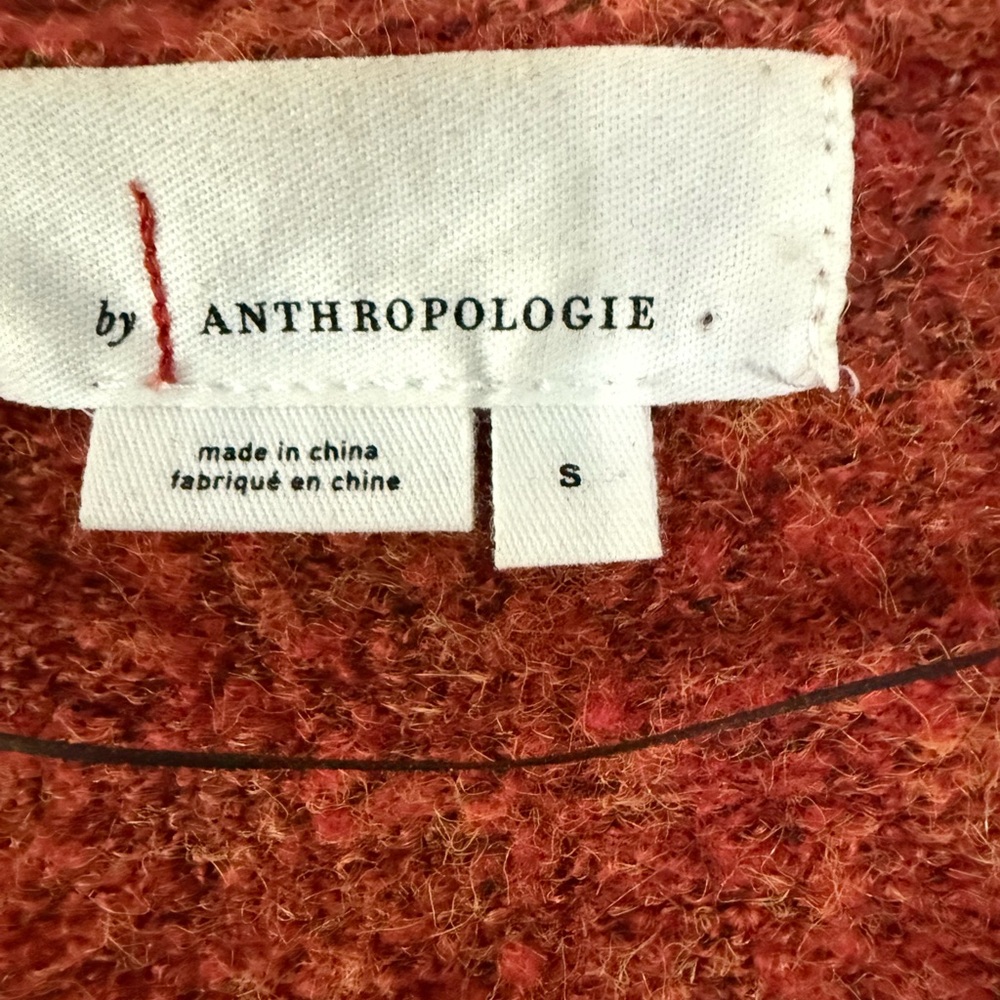 Anthropologie Warm Rust Cardigan - Picture 3 of 3